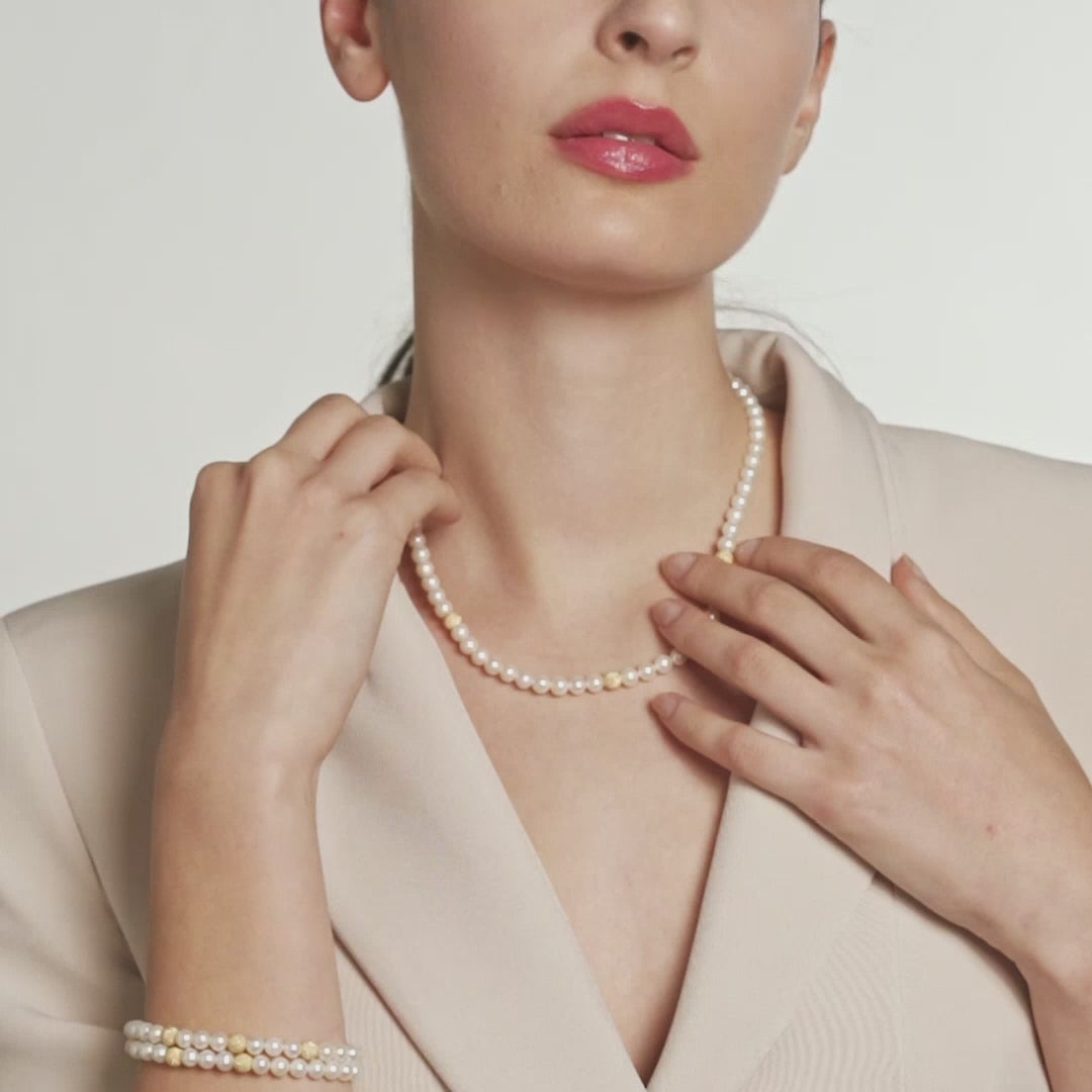 Lune Young | Collana in oro e perle