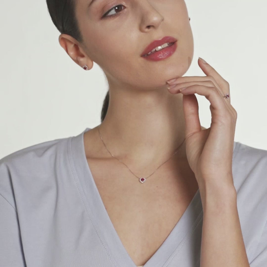 Diamonds | Orecchini in oro, diamanti e rubini