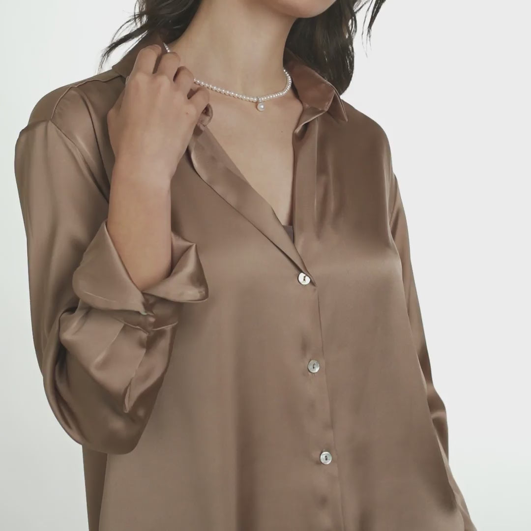 Ninfea | Collana in oro con perle e diamanti