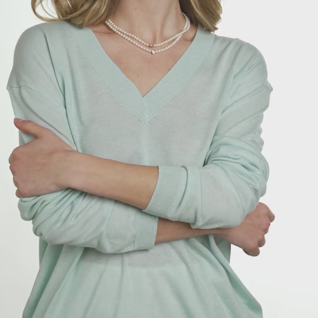 Ninfea | Collana in oro, perle e diamanti