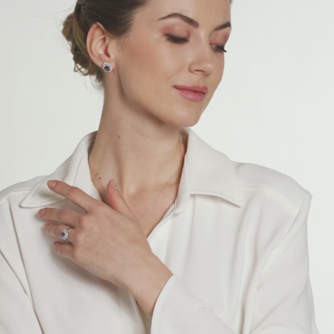 Diamonds | Anello in oro, diamanti e zaffiro blu