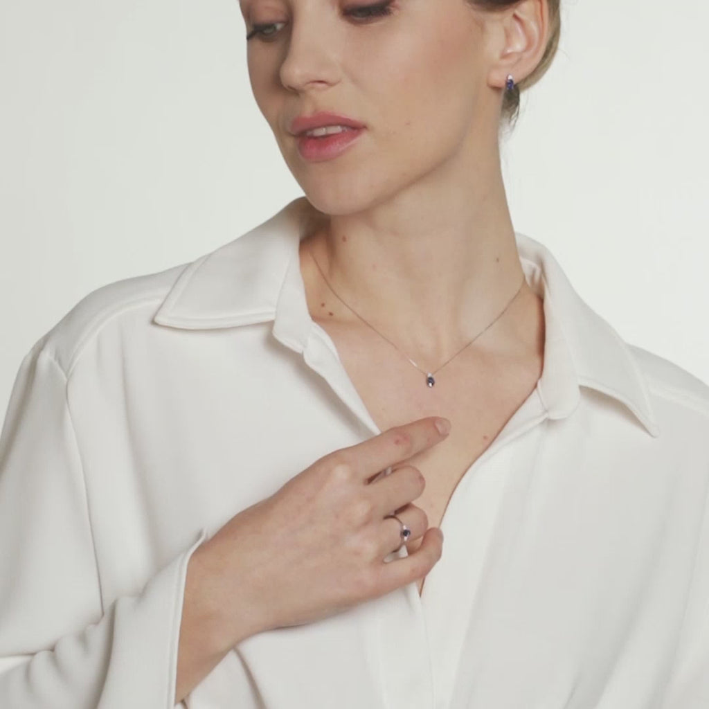 Diamonds | Orecchini in oro, diamanti e zaffiri blu