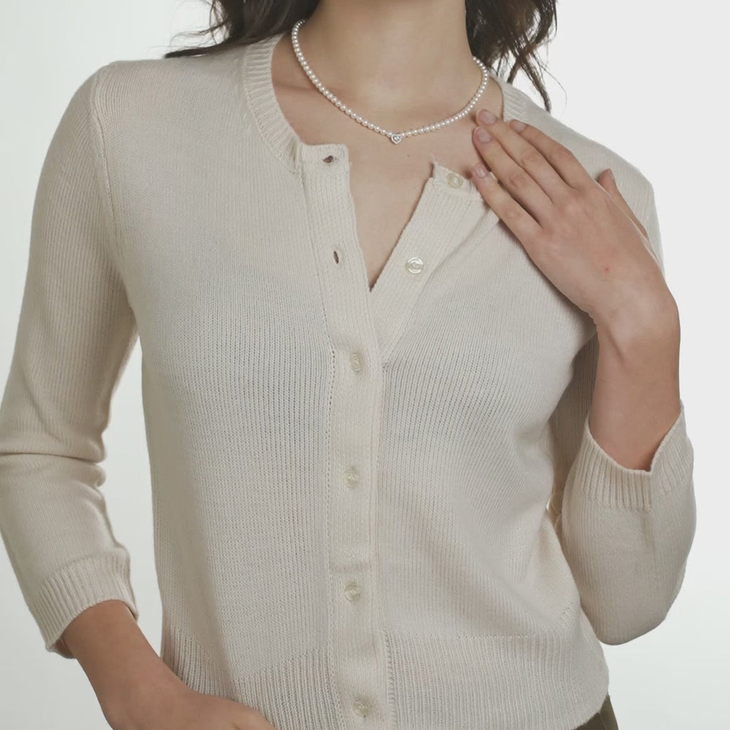 Ninfea | Collana con perle, acquamarina, diamanti e oro