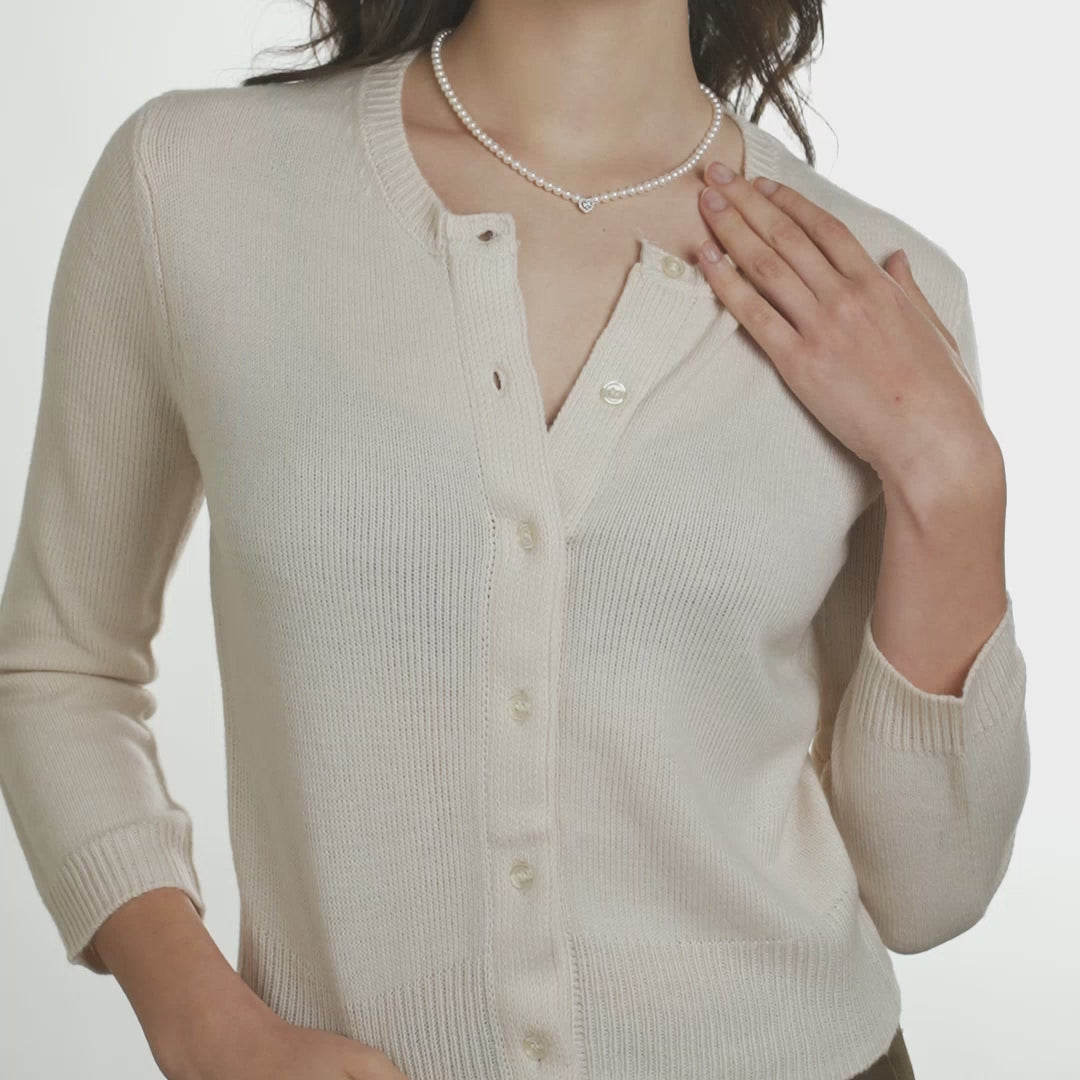 Ninfea | Collana con perle, acquamarina, diamanti e oro