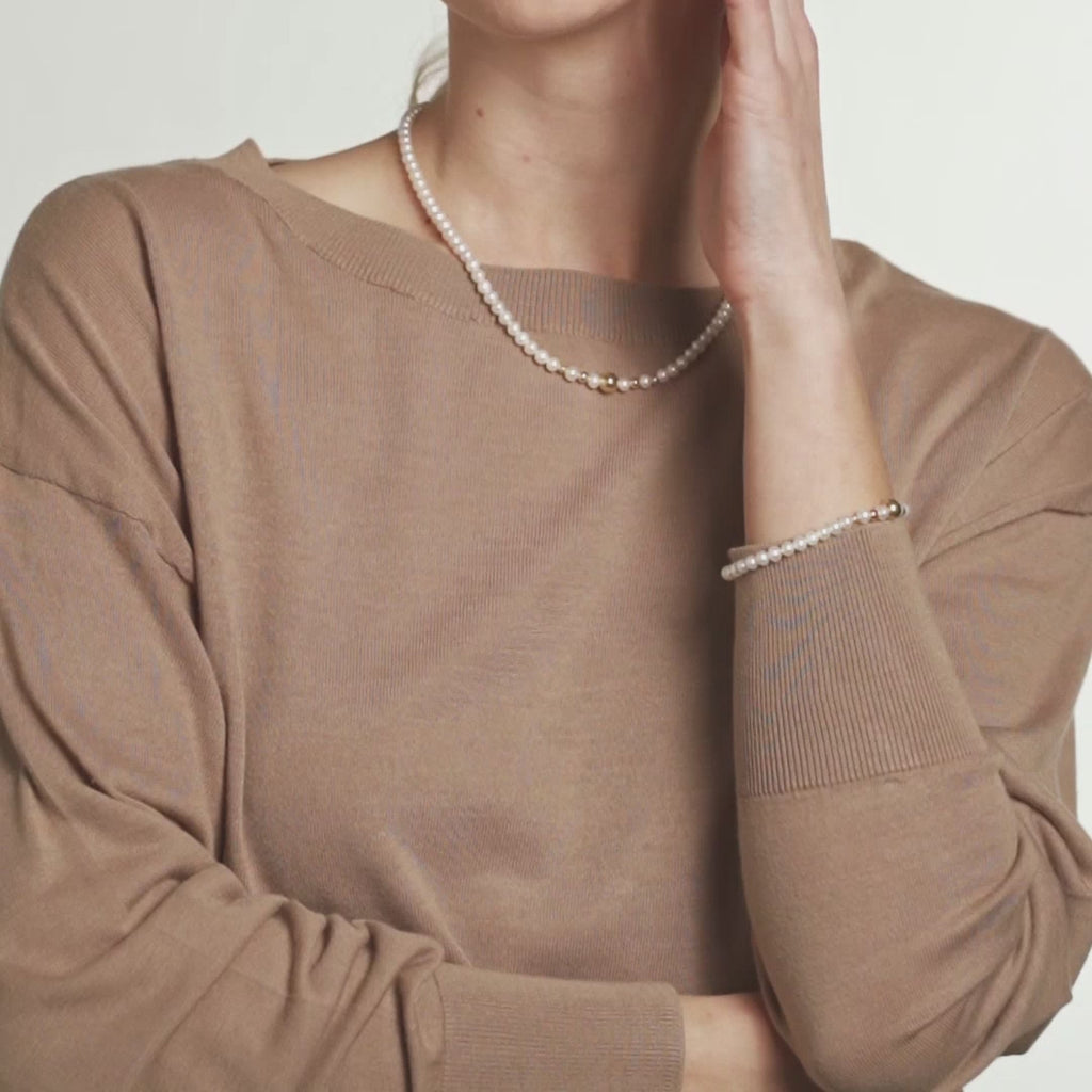 Lune Young | Collana in oro e perle