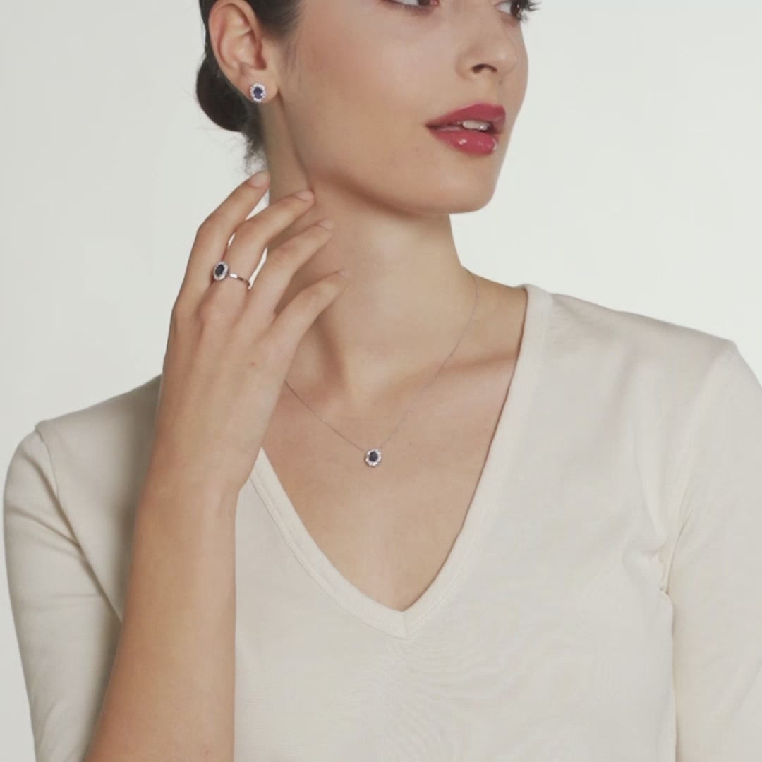 Diamonds | Anello in oro, diamanti e zaffiro blu