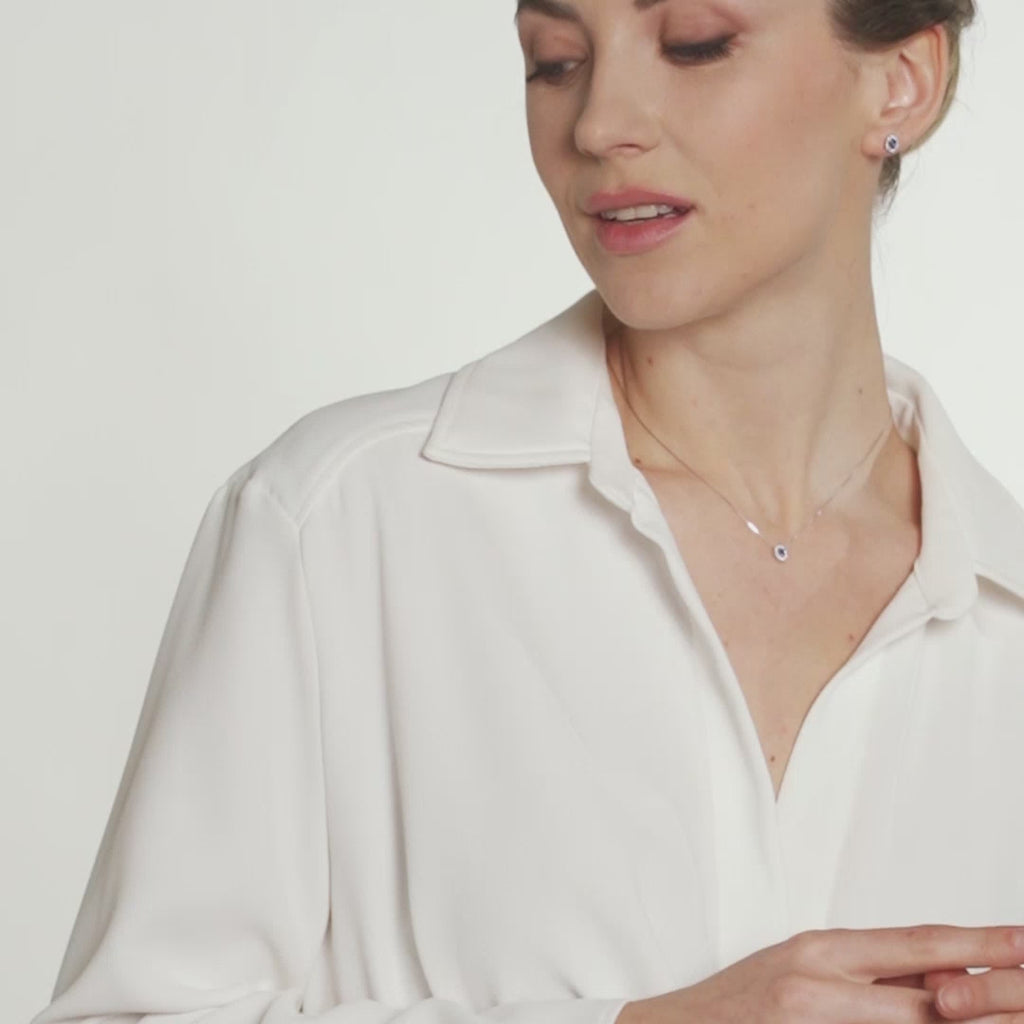 Diamonds | Orecchini in oro, diamanti e zaffiri blu