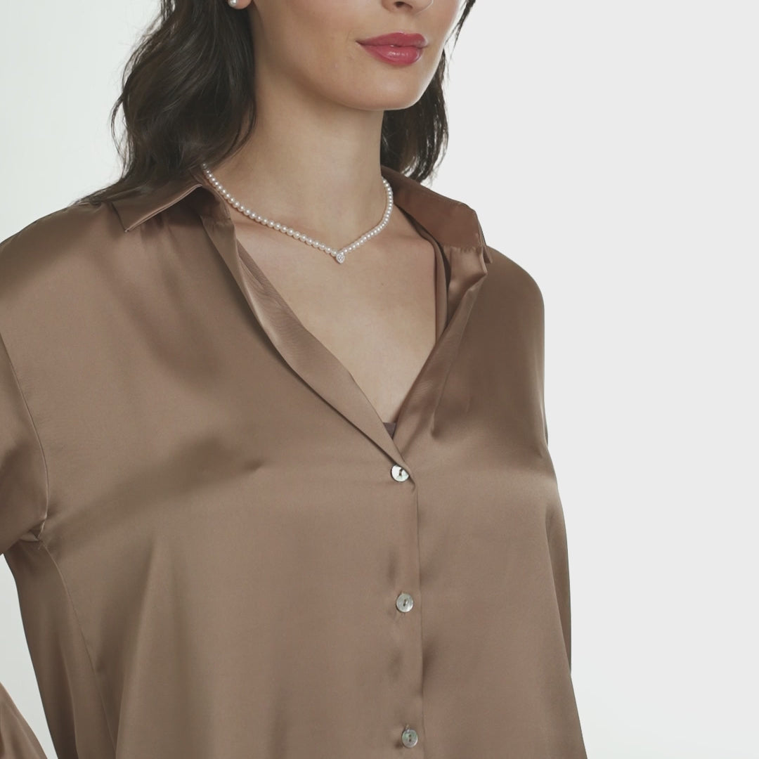 Ninfea | Collana con perle, diamanti e oro