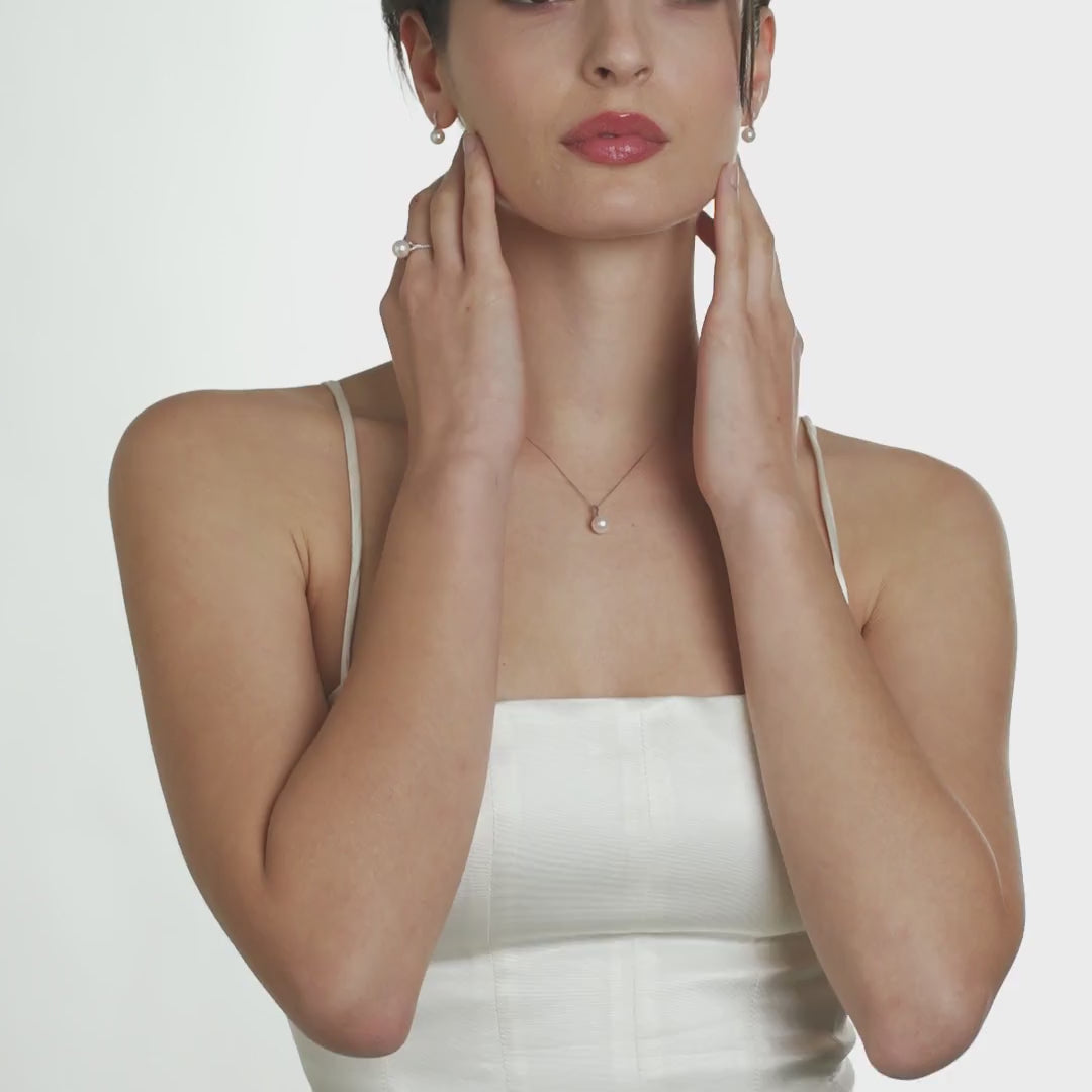 Set | Anello in oro bianco, perla e diamanti