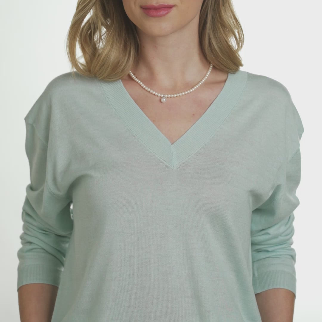 Ninfea | Collana in oro con perle e diamanti